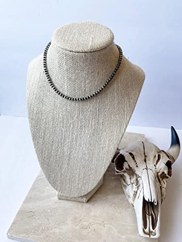 Western Jewelry Navajo Pearl Necklace for Women Handmade Long Boho Turquoise Pearls Layered Necklaces for Cowgirls - color: 1 Pearl Necklace