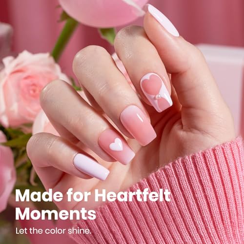 Beetles Light Pink Gel Polish, Barely Pink, Baby Pink Gel Nail Polish | Color-Matched Bottle Design, Soak Off UV LED, Long-Lasting Nails Art for Home DIY & Holiday - color: B - Creme | Barely Pink