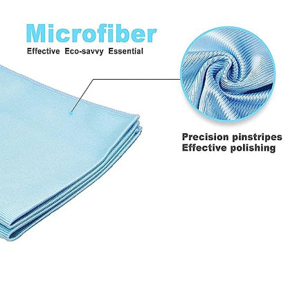 Longmann Window Cleaning Cloth, Glass Cloth, Cleaning Cloth, Streaks Schatches Free (Blue 2 Pack) - color: Blue 2 Pack