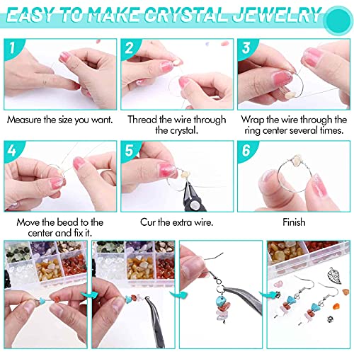 selizo Jewelry Making Kits for Adults Women with 28 Colors Crystal Beads, 1660Pcs Crystal Bead Ring Maker Kit with Jewelry Making Supplies