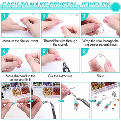 selizo Jewelry Making Kits for Adults Women with 28 Colors Crystal Beads, 1660Pcs Crystal Bead Ring Maker Kit with Jewelry Making Supplies