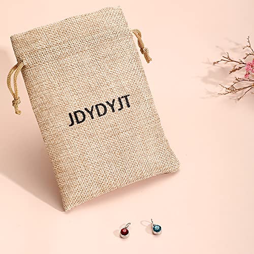 YJT January Birthstone Charms for Bracelet Necklace Jewelry Making Silver DIY Crystal 6mm