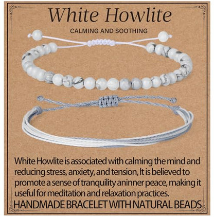 LPBeads Handmade Size Adjustable Natural Stone Bracelet