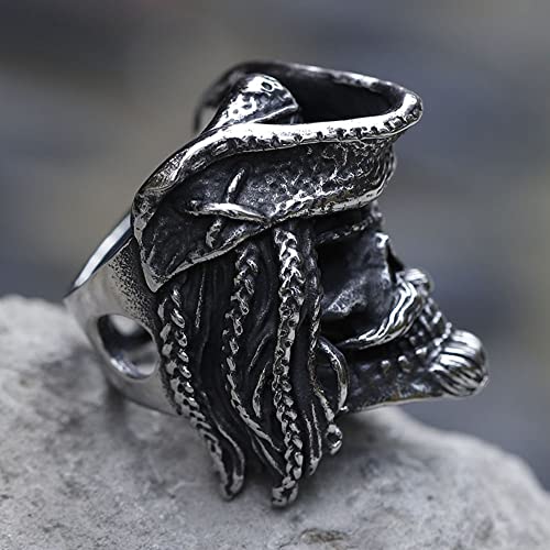 2023 Skull Ring Cool Evil Death Punk Rock Stainless Steel Rings Aly Style Jewelry - style: R127
