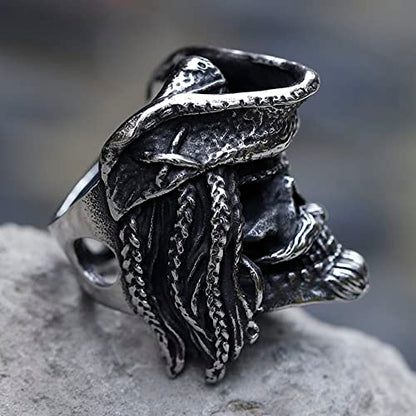2023 Skull Ring Cool Evil Death Punk Rock Stainless Steel Rings Aly Style Jewelry - style: R127