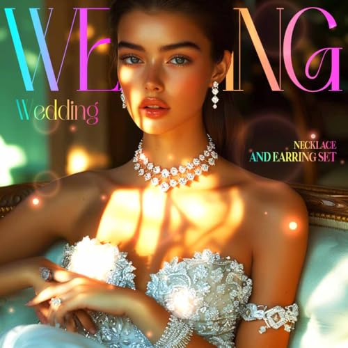 CLOACE Rhinestone Bridal Wedding Jewelry Set Sparkly Chocker Necklaces Earrings Prom Jewelry Accessories for Women - color: Pink