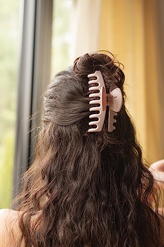 FRAMAR Large Claw Clips For Thick Hair, Large Hairclip Thick Hair | Big Hair Claws Clip For Women, Pink Hairclips, Pink Claw Clip, 4 Pack Non Slip Matte Finish - color: Blush