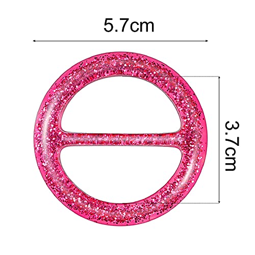 Boao 8 Pcs Scarf Ring Clip Shirt Ties Clips for Women Resin Clothes Corner Knotted Button Round Circle Shirt Clips Buckle Tshirt Clip Tightener for Loose Clothes Halloween 80s Accessories - style: Fresh Style