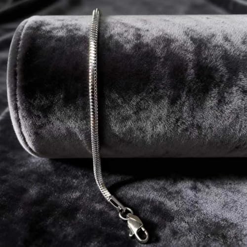 Men's S925 Sterling Silver Bracelet, Casual Elegant Men's Jewelry, Snake Chain Bracelet Large to Small Sterling Silver Gift for Men