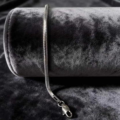Men's S925 Sterling Silver Bracelet, Casual Elegant Men's Jewelry, Snake Chain Bracelet Large to Small Sterling Silver Gift for Men