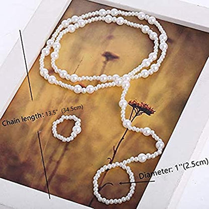 Pearl Barefoot Sandal Foot Jewelry Anklet Bracelet Ankle Chain, 1 Pieces
