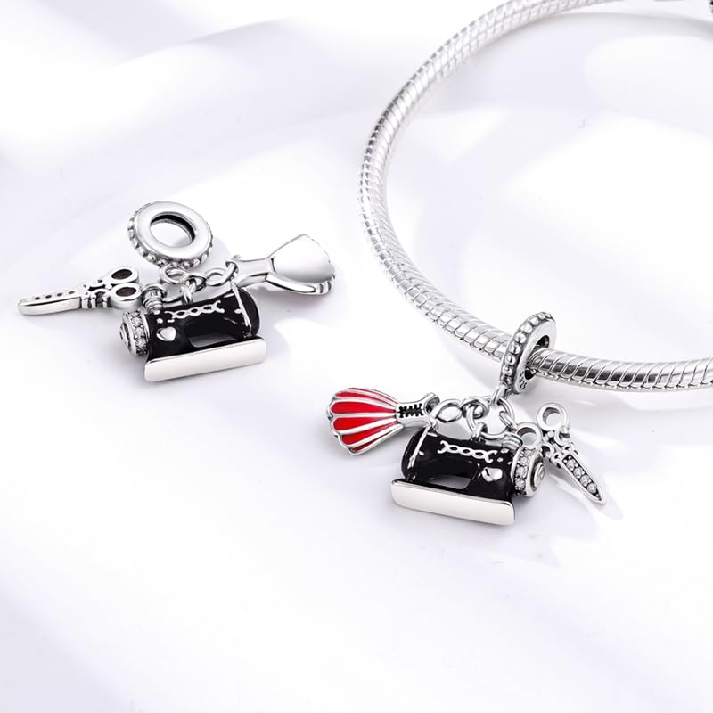 CYCUFF 925 Sterling Silver Charms Suitable for Charm Necklaces, Bracelet Pendants Beads Jewellery Gift for Women - color: Costume Design Charm