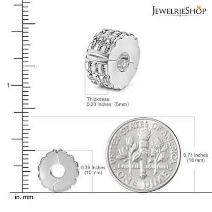 JewelrieShop Clip Spacer Charm for Bracelet Clip Lock Stopper Bead Spacer European Openable Beads 2pcs - color: #08S x 2 Pieces