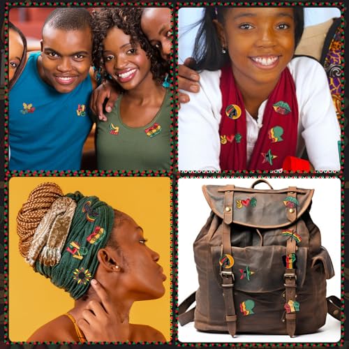 SANNIX 60Pcs Juneteenth Pins, Juneteenth Freedom Day Lapel Pins | Black History Month Badge Pin, African American Button Decor, for Backpacks Clothes Decorations, 30 Styles - style: Juneteenth Pins