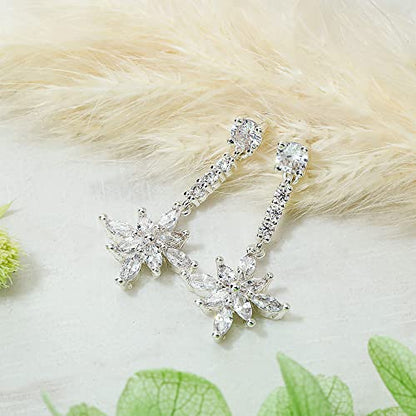 Earrings Holy Stud Earrings for Girls/Women, Sliver Gold Wedding Earrings for Bridesmaids - color: Floral Shape|Silver