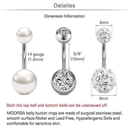 Silver Gold Belly Button Ring for Women Clicker Hoop Belly Rings Opal Navel Piercing Jewelry Dangle Hypoallergenic Surgical Steel Dainty Dangling Navel Rings for Women - color: H1-7pcs -silver