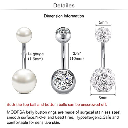 Silver Gold Belly Button Ring for Women Clicker Hoop Belly Rings Opal Navel Piercing Jewelry Dangle Hypoallergenic Surgical Steel Dainty Dangling Navel Rings for Women - color: H1-7pcs -silver