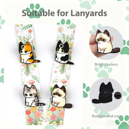 4/6/9/10/12/16/20PCS Cute Enamel Pins Bulk Set, Art Aesthetic Lapel Brooches, Humorous Quote Pins for Backpacks Jackets Hats Bags, Novelty Cool Badges for Women, Men, Teens, Kids - style: 6pcs Cat