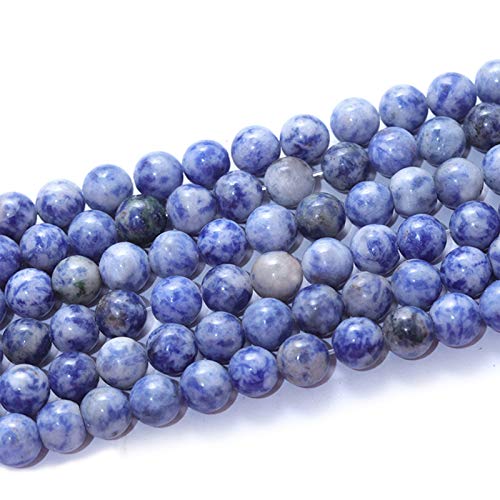 Natural Stone Beads 8mm Bule Sodalite Polished Round Smooth Gemstone Beads for Jewelry Making 15 Inch(Bule Sodalite,8mm) - color: Bule Sodalite, size: 8mm