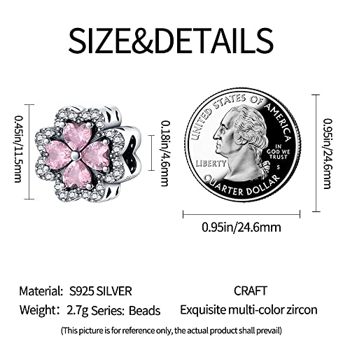 KUNSIR Charms Beads fits Pandora Charm bracelets for Woman 925 Sterling Silver Dangle Pendant Bead Jewelry Beads Gifts Happy Birthday Charms for Women Bracelet&Necklace - style: 8- Forever Love Heart