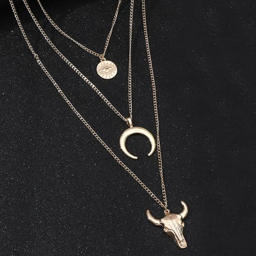 NEWITIN 15 Pieces Gold Bohemian Jewelry Set for Women Turquoise Jewelry Set | Costume Gold Jewelry, Western Jewelry, Belt Chain Necklaces Bracelets Rings Earrings Set for Women Party Daily, Women Gifts - color: Light Gold