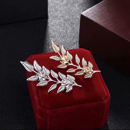 5 Pairs Retro Hollow Pattern Shirt Collar Brooches For Women And Men Gold Plated Triangle & Simple Elegant Double Leaf Collar Pin Brooches Gold Silver Plant Brooch Jewelry - style: leaf triangle