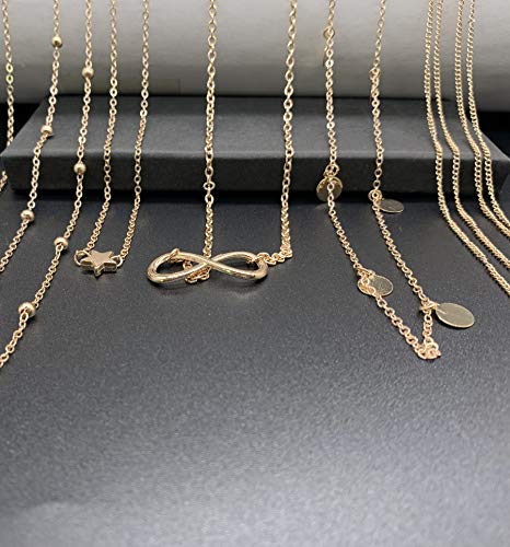 4-8Pcs Sexy Body Chain Belly Waist Chain Necklace Summer Beach Bikini Bra Body Jewelry for Women Gold Tone - style: A2:8pcs, Gold Tone