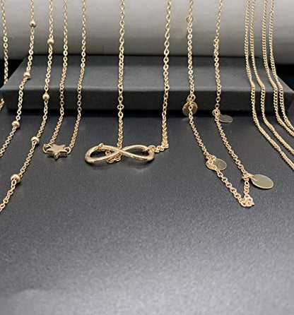 4-8Pcs Sexy Body Chain Belly Waist Chain Necklace Summer Beach Bikini Bra Body Jewelry for Women Gold Tone - style: A2:8pcs, Gold Tone
