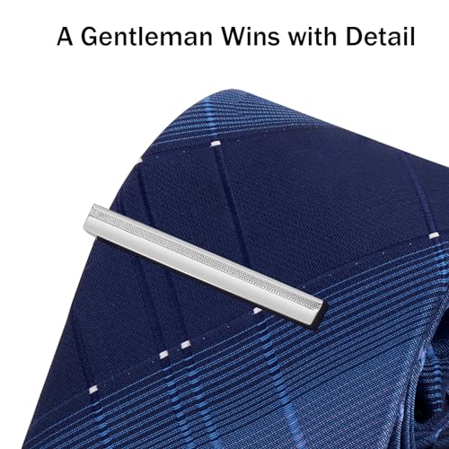 Tie Clip for Men Black, 2 Inch Tie Bar Tie Pins and Clips for Regular Tie, Unique Men Tie Clip Tie Clasp Silver Suitable for Wedding Anniversary, Business Professional, Father's Day Gift - style: Multicolor