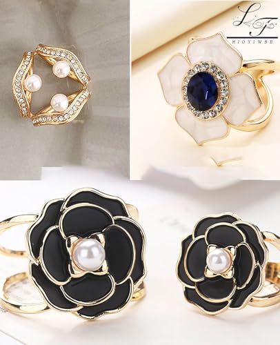 Scarf Rings Buckle And Slides For Women Scarves Pin Tshirt Ties Clip For The Side 3CP - color: Blue jewel silk scarf buckle