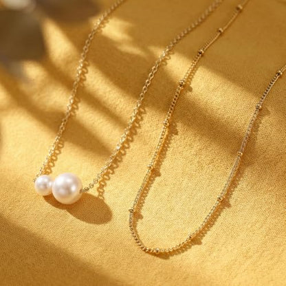 14k Gold Plated Layered Cubic Zirconia Pendant Necklace for Women | Gold Plated Clover Necklaces Stackable Dainty Cubic Zirconia Pendant Necklace，Mother's Day, Thanksgiving Jewelry Trendy gifts - color: Golden, style: Style3