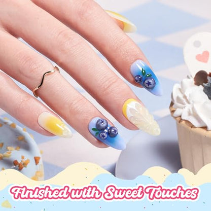 Beetles Blue Gel Nail Polish, Blueberry Smoothie, Pastel Blue Gel Polish | Color-Matched Bottle Design, Soak Off UV LED, Long-Lasting Nails Art for Home DIY & Holiday - color: D - Creme Blue | Blueberry Smoothie