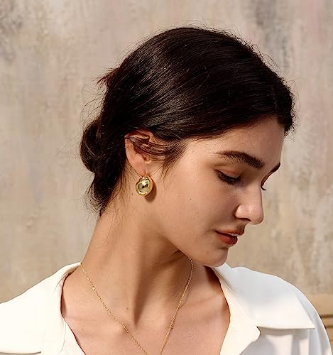 Chunky Gold Hoop Earrings for Women 14k Gold Plated Thick Triple Earrings | Hypoallergenic Trendy Chunky Gold Hoops Earrings,Dainty Jewelry Gifts for Women - style: Gold Hoop Earrings