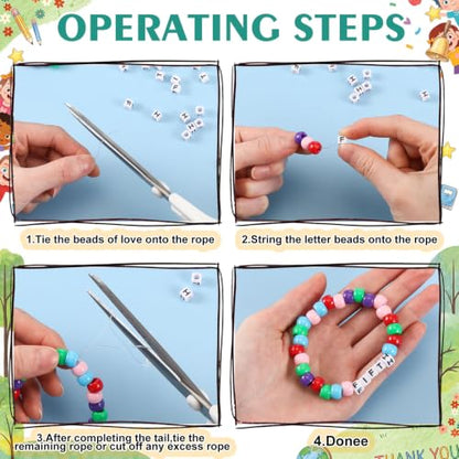 Tondiamo 24 Sets 5th Grade Back to School Gifts Friendship Bracelet Making Kit for Students Include Our Class is a Family Greeting Cards Beads Strings Bags DIY Kit for First Day of School Classroom - style: 5th Grade