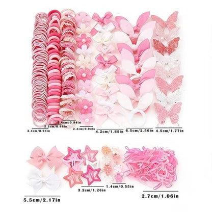 534 Pcs Hair Accessories Set, OPP Bag Packaging, Hair Clips, Barrettes, Hair Ties, For Daily Hairstyling And Gifting - color: 534 Sets OPP Bagged
