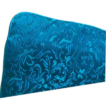 Embroidery Travel Jewelry Bag Roll Western Embroidered Flower Brocade Organizer with Tie Close Jewelry Roll for Women Girls (Blue) - color: 07 Blue