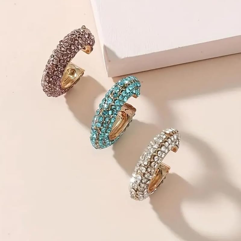 Ear Cuffs for Women – Clip On Cartilage Hoop Earrings – Huggie Hoop Earrings Jewelry Gifts - color: A