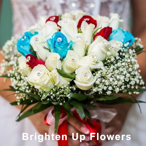 200 Pcs Diamond Bouquet Pins 2 Inches Corsage Pins Flower Pins Rhinestones Crystal Head Pins Straight Head Pins Clear Flower Pins for Wedding Bouquet Decoration Jewelry DIY Craft
