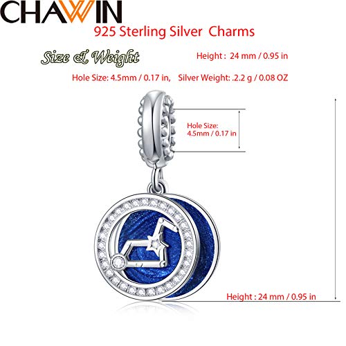 Zodiac Sign Charms for Charm Bracelets - 925 Sterling Silver Necklace Pendants, 12 Constellation/Horoscope Star Dangle - Dangling Birthstone Beads, Birthday Gifts for Women/Men. - color: Leo (7.23～8.22)