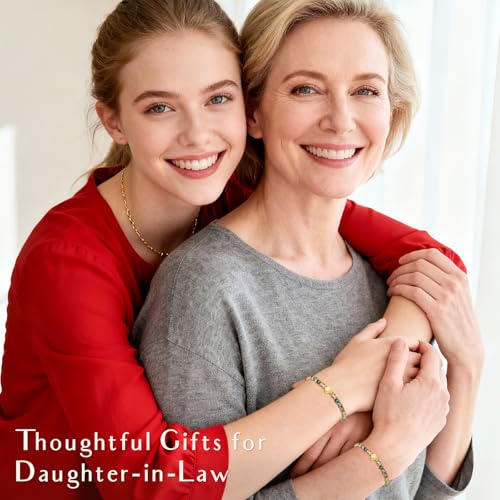Inspirational Bracelets Gifts for Women: Healing Natural Stone Beads Bracelets - Birthday Mothers Day Gifts Thinking of you Get Well Soon Gift for Women Friends Sister Mom - color: HEART-DAUGHTER-IN-LAW