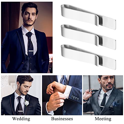 Initial Cuff Links Mens and Tie Clips for Men | Classic Silver Letter Alphabet A-Z Cufflinks and Tie Bar Set, Gifts for Men Father Husband for Formal Business Wedding - style: T