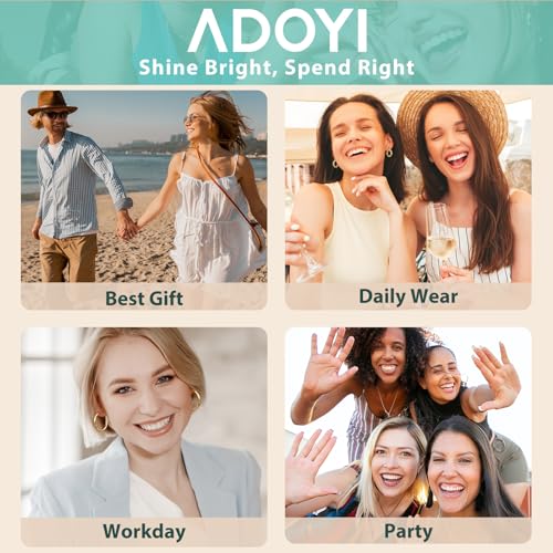 Adoyi 9 Pairs Gold Hoop Earrings Set for Womens Twisted Huggie Hoops Earrings 14K 18K Gold Plated for Girls Valentines Mother's Day Birthday Gifts Lightweight - color: 14K Rose Gold