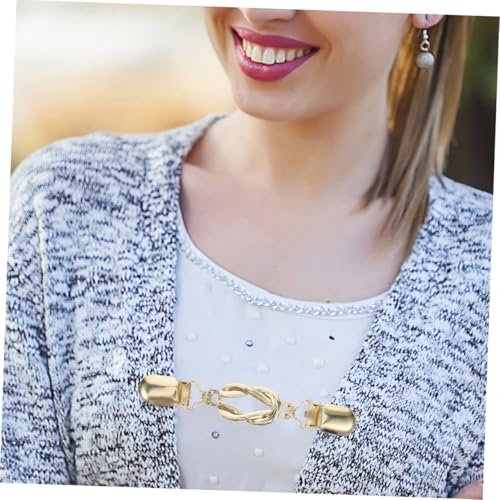 PartyKindom 3pcs Vintage Sweater Shawl Clips Retro Cardigan Collar Brooches for Women Dress Shirt Fasteners Vintage Clothing Clips for Shawl and Cape