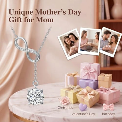 YYB Y Necklace Infinity/Heart/Cross/Faith Pendant Lariat Necklace for Women Drop Necklaces Christian Jewelry Birthday Anniversary Mothers Day Gifts for Mom Sister Girlfriend - color: Infinity Necklace