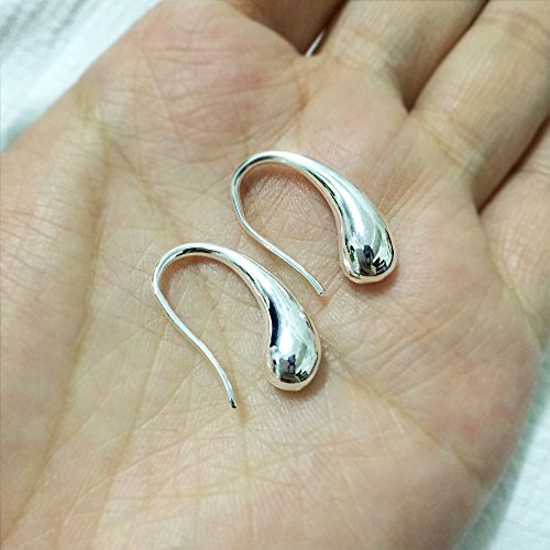 MA&SN AMOR SPES 4 Pieces Jewelry Set S925 Sterling Silver Water Drop Shape Earrings Bangle Necklace Ring Women Girl Gift