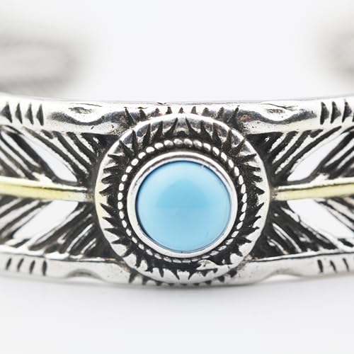 Innocence S925 Silver-Plated Antique Wide Feather Cuff Bracelet For Men Women Adjustable Retro Twisted Feathers Bracelets Gift Jewelry - color: Wide Feather