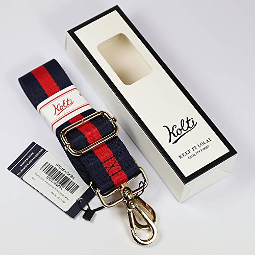 Kolti Purse Strap Replacement Crossbody Handbag Stripe Wide Adjustable - color: Gold Buckle-15