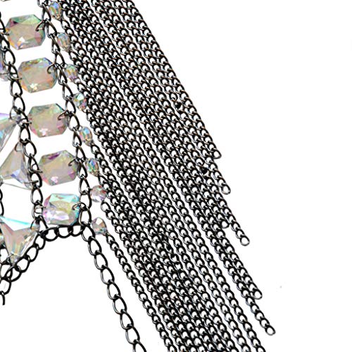 Women Sexy Jewelry Night Shop Costume Shoulder Body Chain - color: Black -Shoulder body chain