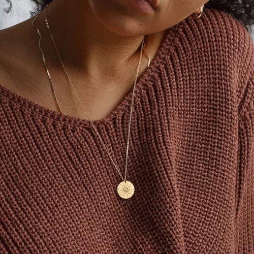 Gold Silver Necklace for Women, Dainty Cubic Zirconia Pendant | Teardrop CZ Charm, 14K Gold/Sterling Silver Plated, Adjustable Chain, Hypoallergenic & Waterproof Jewelry, Cute Trendy Gift - color: Gold-Radiant sun/cable chain