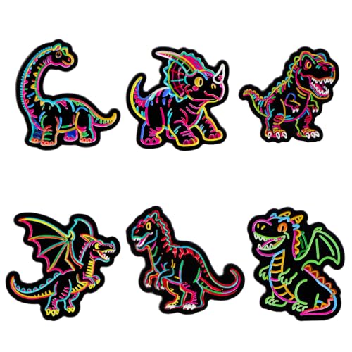 4/6/9/10/12/16/20PCS Cute Enamel Pins Bulk Set, Art Aesthetic Lapel Brooches, Humorous Quote Pins for Backpacks Jackets Hats Bags, Novelty Cool Badges for Women, Men, Teens, Kids - style: 6pcs Dinasour